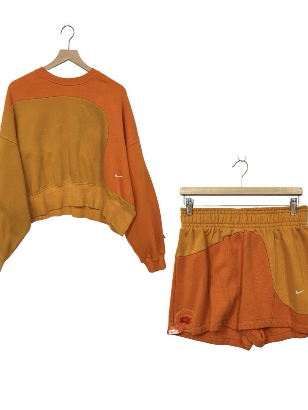 Nike Project Uphoria Sweatsuit Shorts Size S Top and M Bottoms Orange